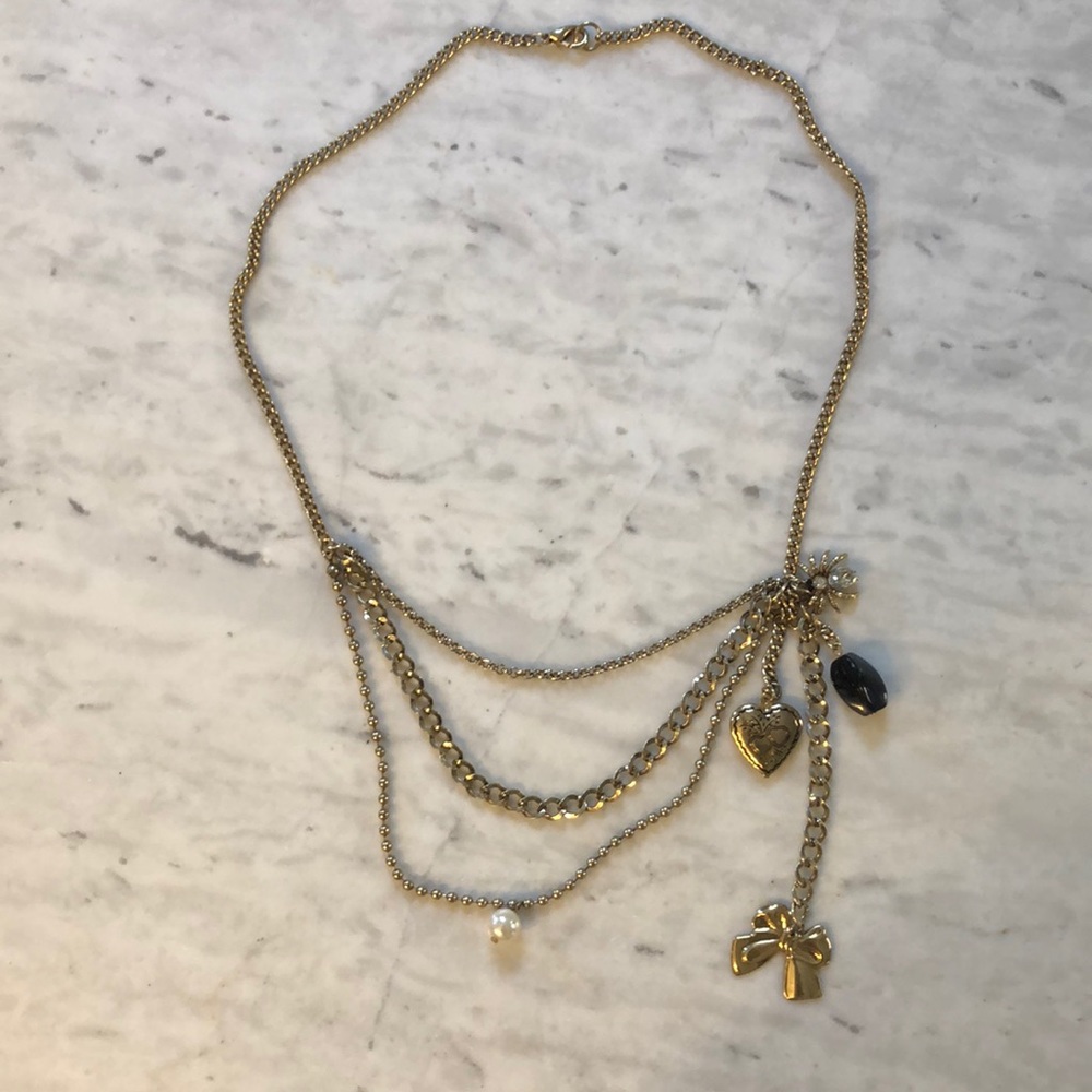 Layered Necklace with Charms